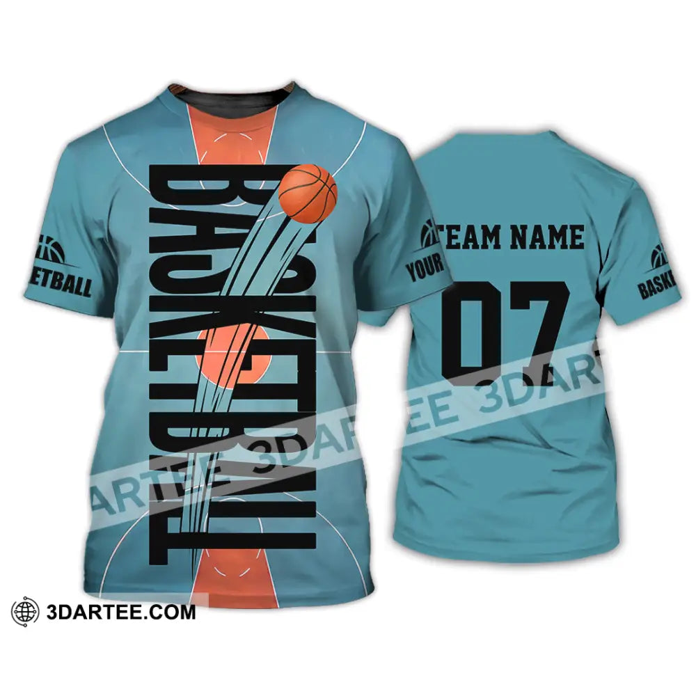 Unisex Shirt - Custom Basketball Blue Shirt T-Shirt / S T-shirt