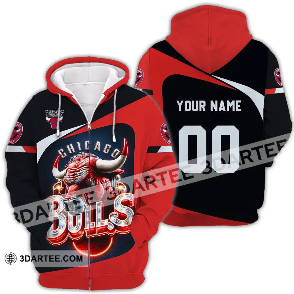 Unisex Shirt - Custom Basketball Chicago Bulls 3D Shirt Zipper Hoodie / S T-shirt