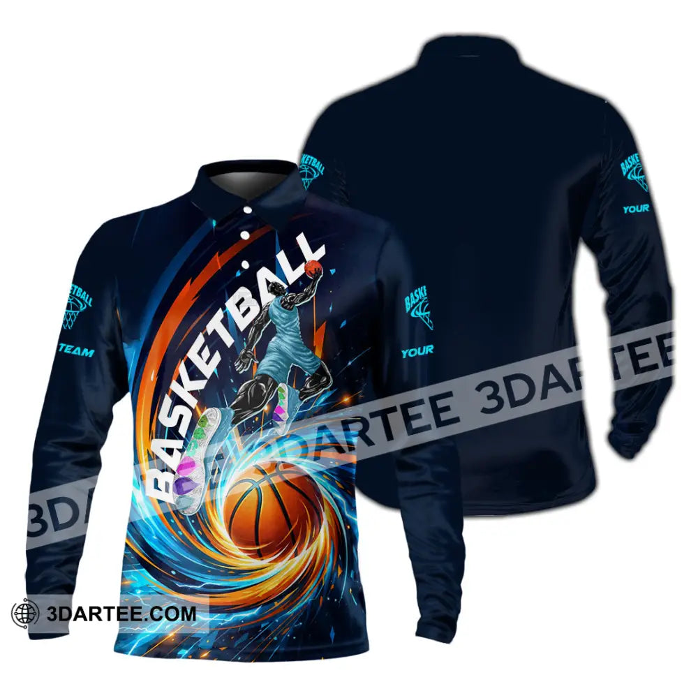 Unisex Shirt - Custom Basketball Shirt - Long Sleeve Polo / S - T-shirt