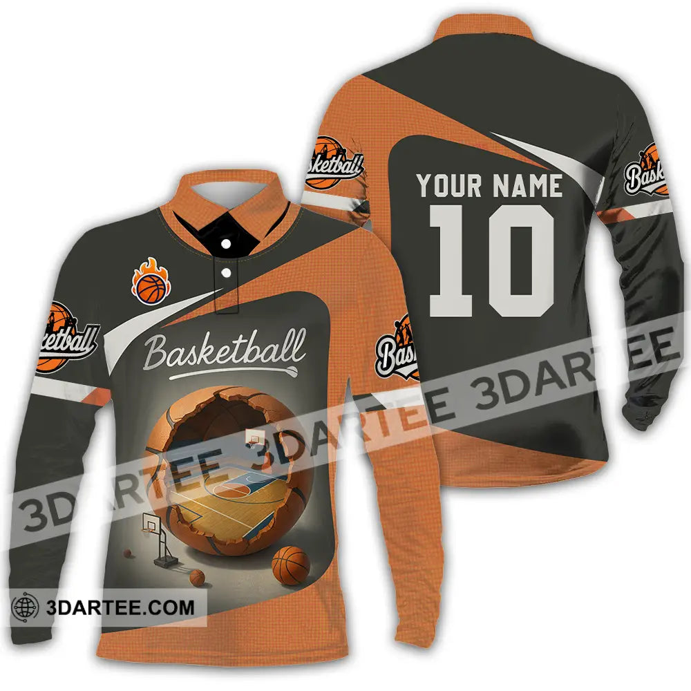Unisex Shirt - Custom Basketball Shirt Long Sleeve Polo / S T-shirt