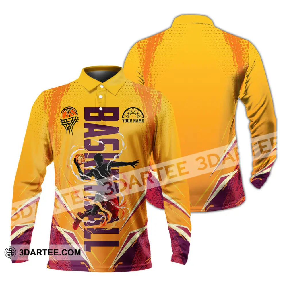 Unisex Shirt - Custom Basketball Shirt - Long Sleeve Polo / S - T-shirt