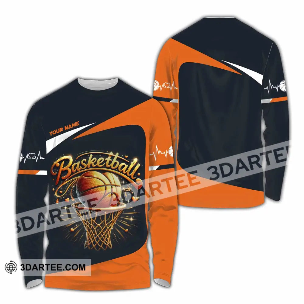 Unisex Shirt - Custom Basketball Shirt Long Sleeve Shirt / S T-shirt
