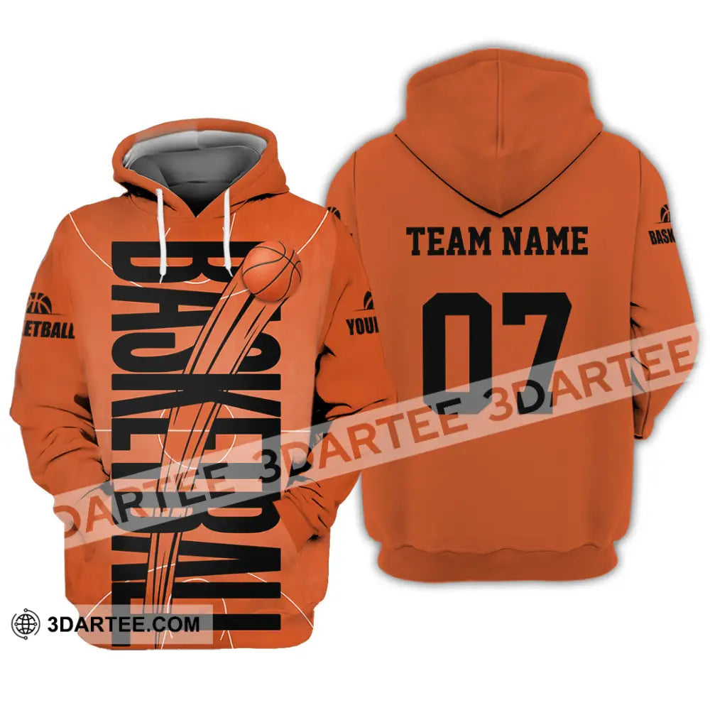 Unisex Shirt - Custom Basketball Orange Shirt Hoodie / S T-shirt
