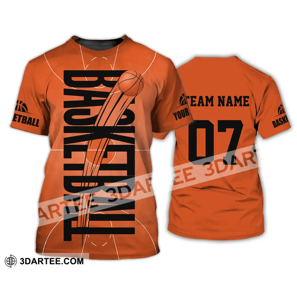 Unisex Shirt - Custom Basketball Orange Shirt T-Shirt / S T-shirt