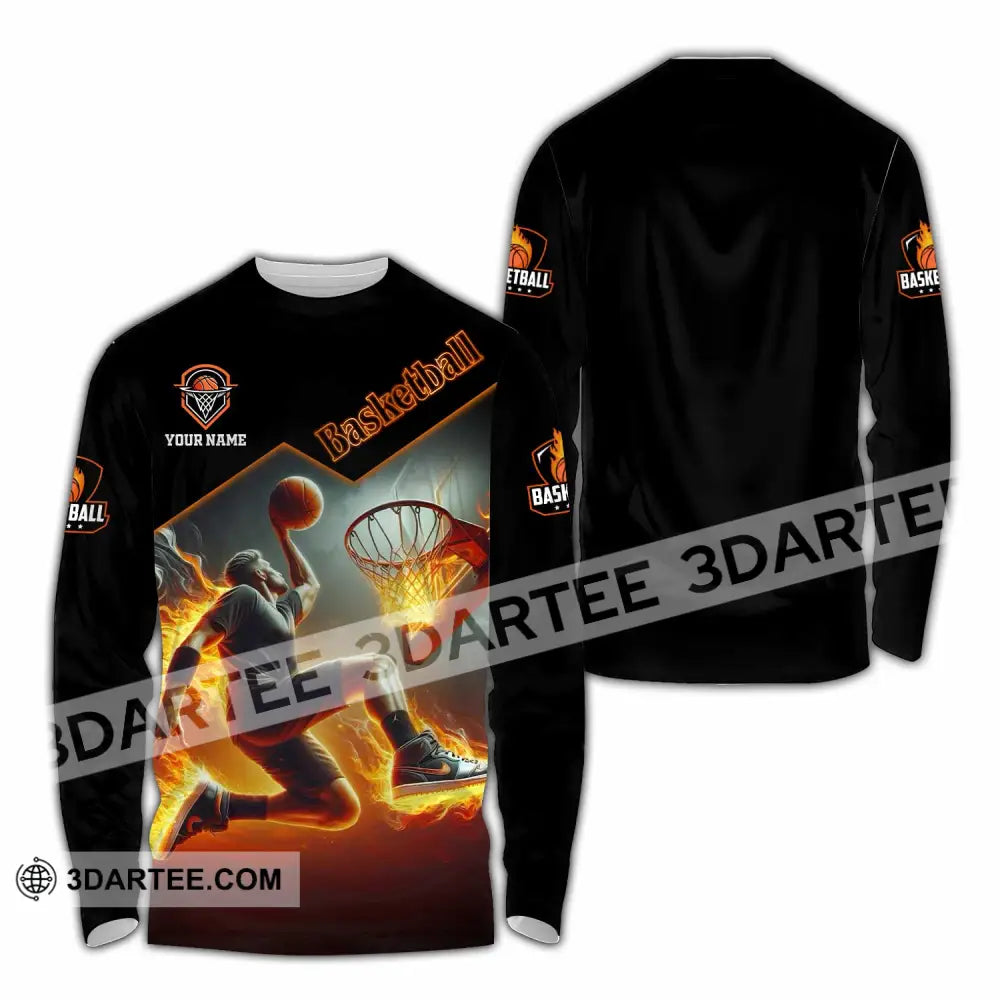 Unisex Shirt - Custom Basketball Player Shirt Long Sleeve Shirt / S T-shirt