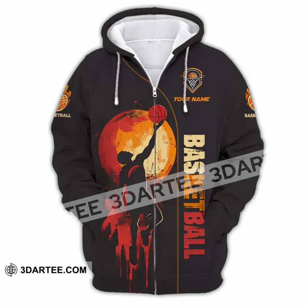 Unisex Shirt - Custom Basketball Player Shirt Zipper Hoodie / S T-shirt