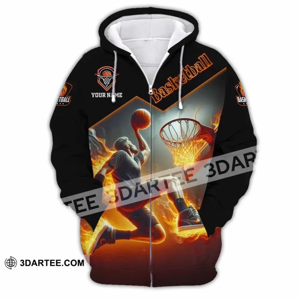 Unisex Shirt - Custom Basketball Player Shirt Zipper Hoodie / S T-shirt