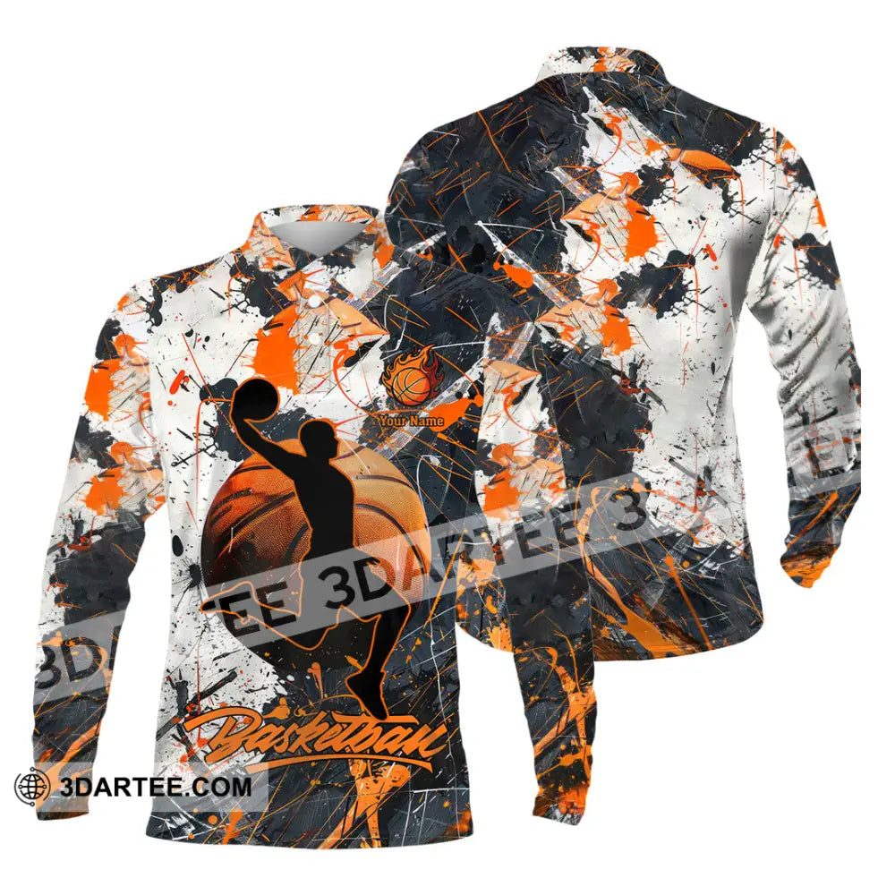 Unisex Shirt Custom Basketball Sport Shirt Long Sleeve Polo / S T shirt
