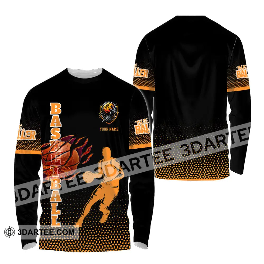 Unisex Shirt Custom Basketball Sport Shirt Long Sleeve Shirt / S T shirt