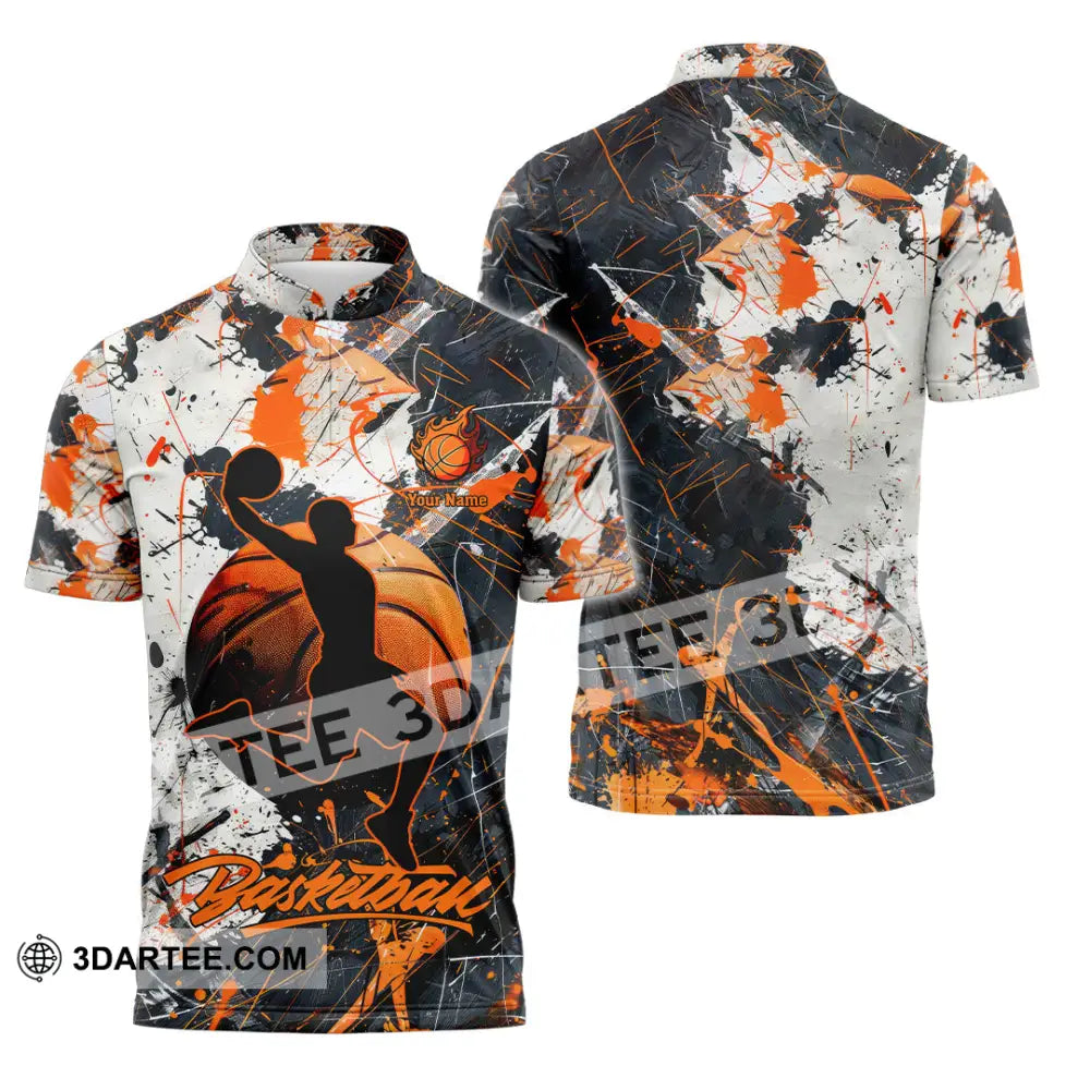 Unisex Shirt Custom Basketball Sport Shirt Zipper Polo Shirt / S T shirt