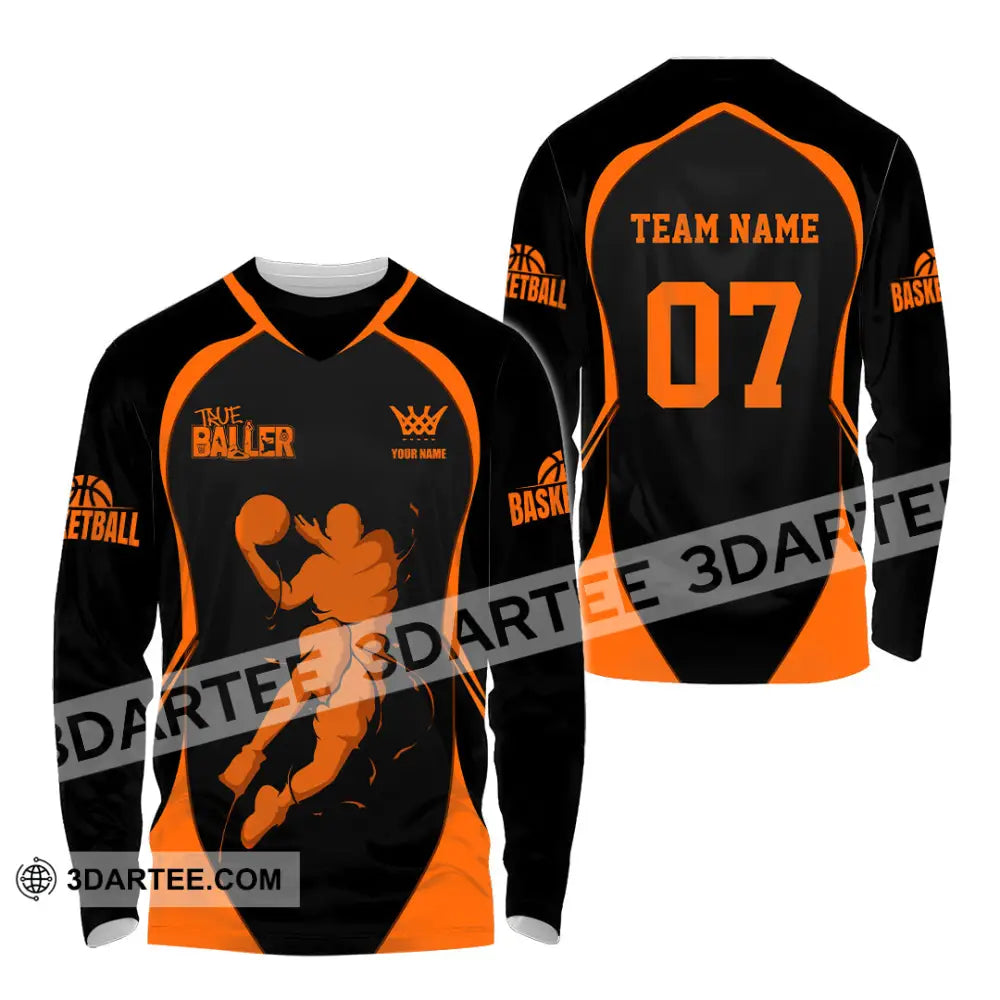 Unisex Shirt - Custom Basketball The Baller Shirt Long Sleeve Shirt / S T-shirt