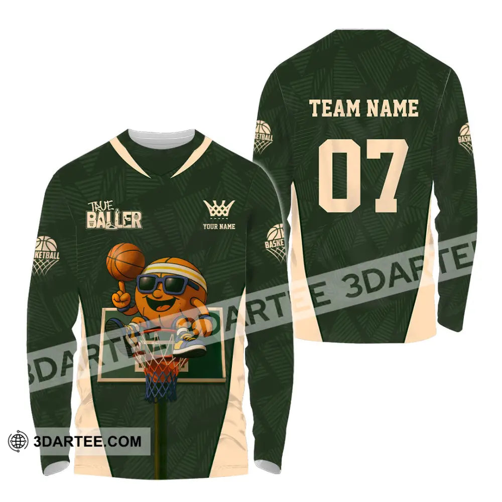 Unisex Shirt - Custom Basketball The Baller Shirt Long Sleeve Shirt / S T-shirt