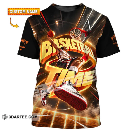 Unisex Shirt - Custom Basketball Time Shirt - T-shirt