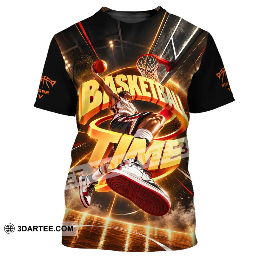 Unisex Shirt - Custom Basketball Time Shirt - T-Shirt / S - T-shirt