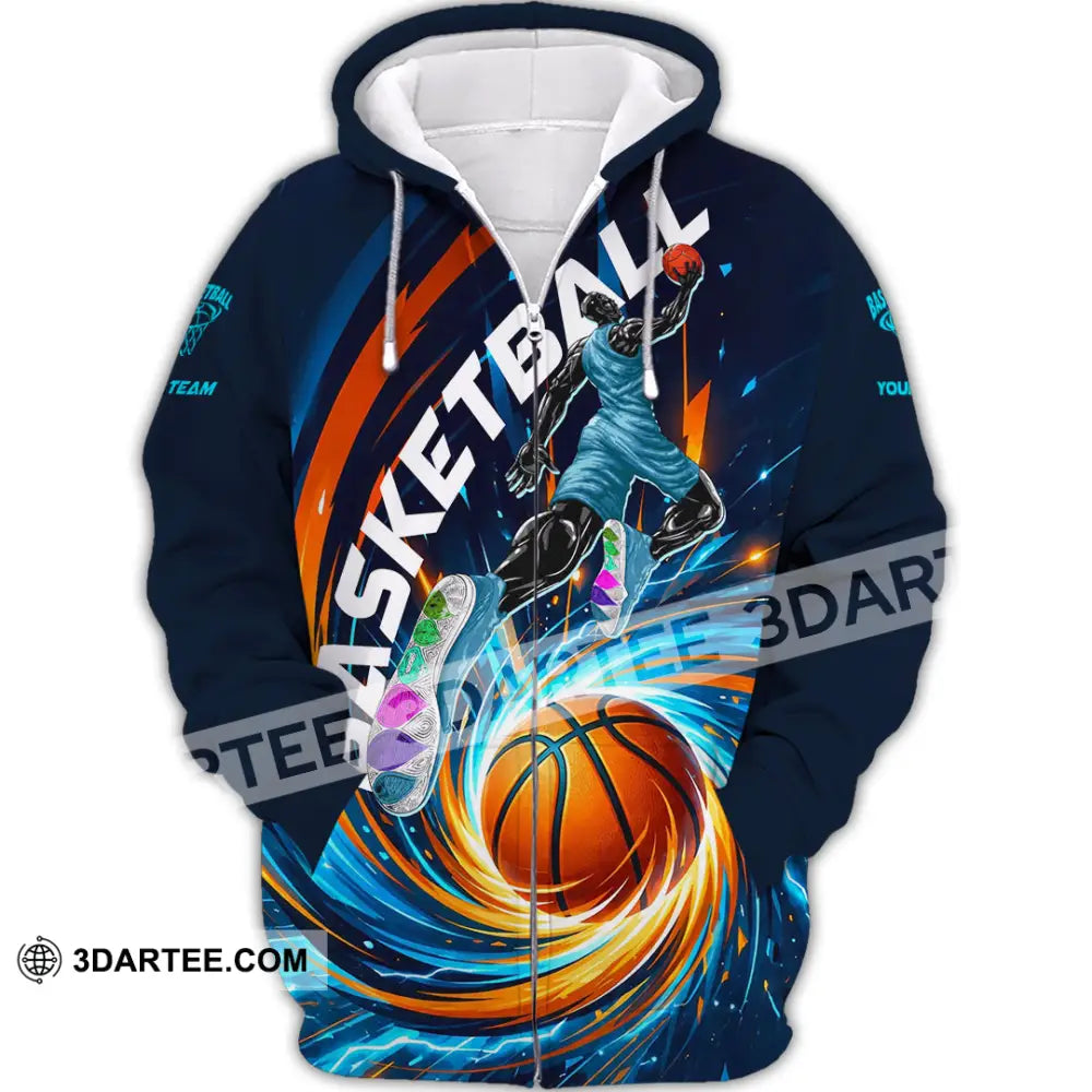 Unisex Shirt - Custom Basketball Shirt - Zipper Hoodie / S - T-shirt
