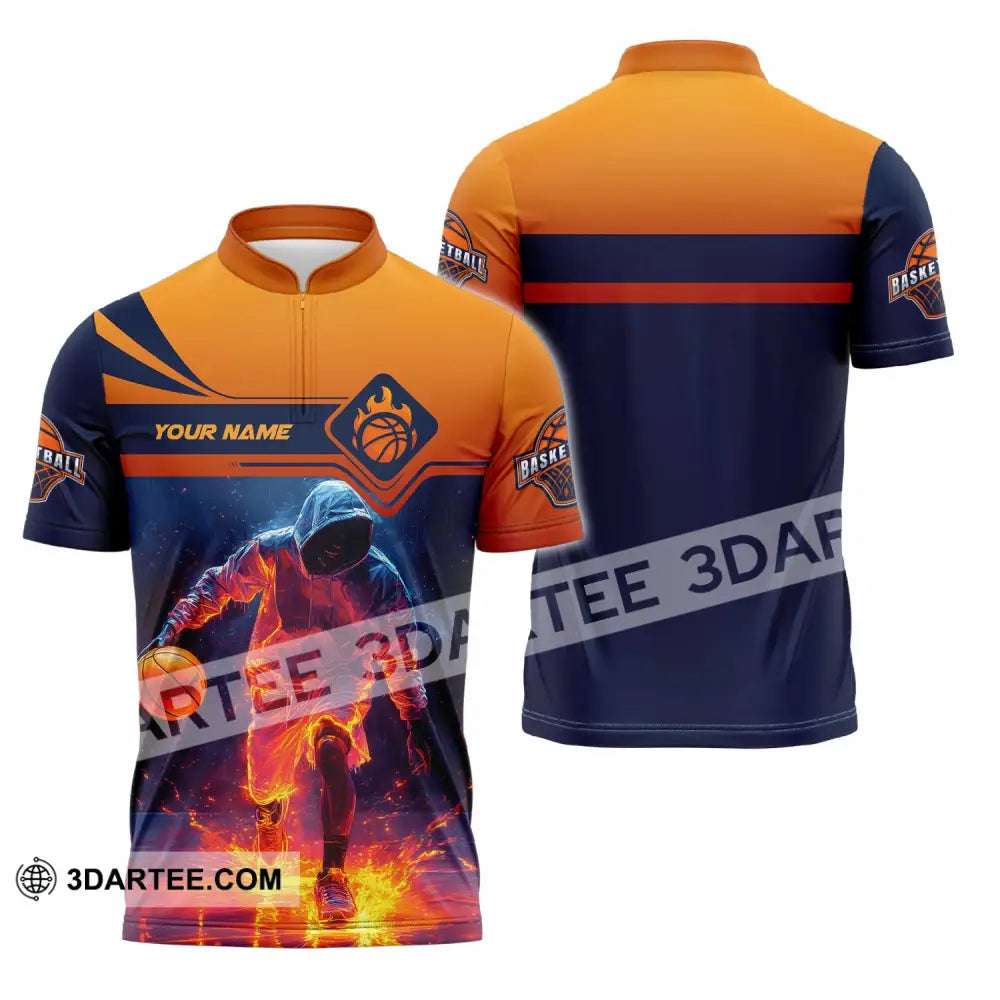 Unisex Shirt - Custom Basketball Shirt - Zipper Polo Shirt / S - T-shirt