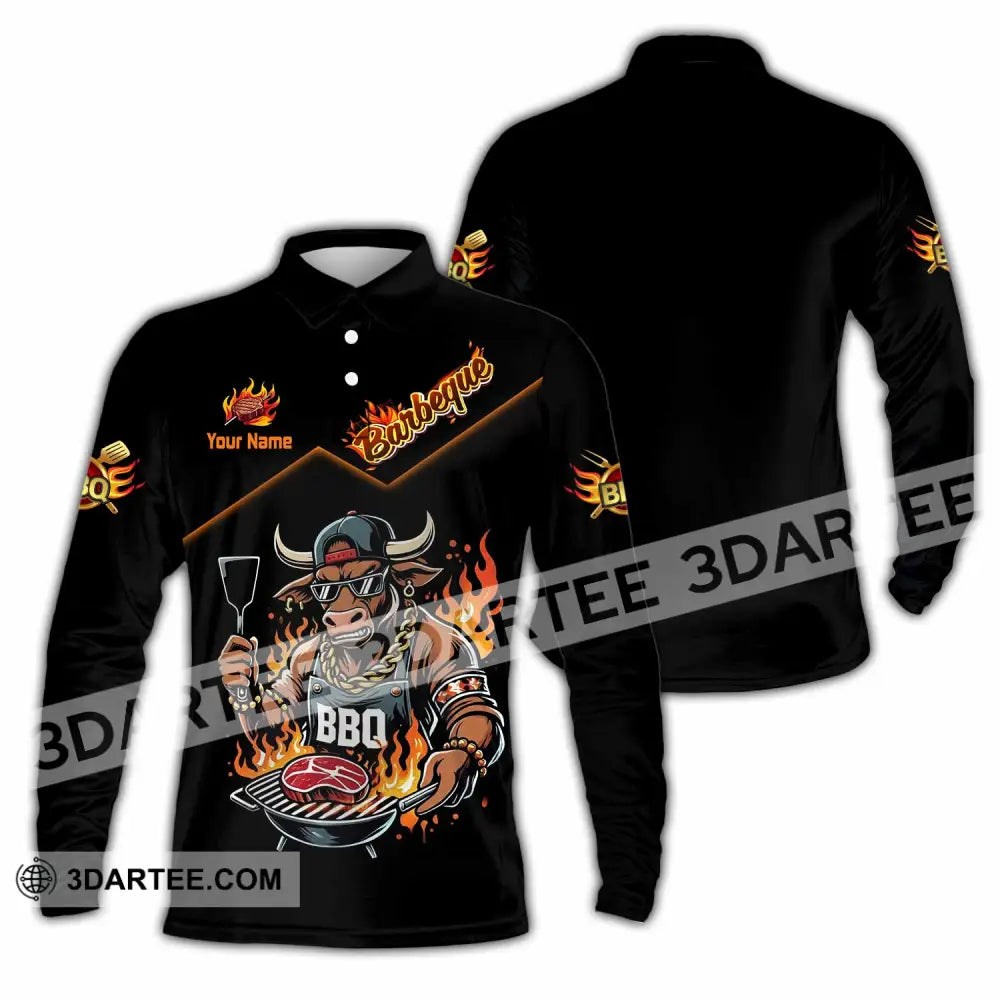 Unisex Shirt - Custom BBQ Shirt - Long Sleeve Polo / S - T-shirt