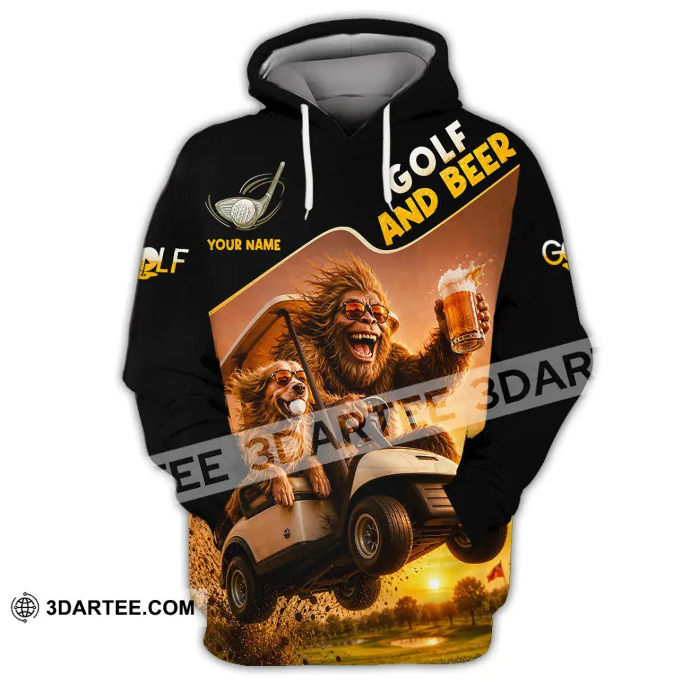Unisex Shirt - Custom Beer And Golf Shirt - Hoodie / S - T-shirt