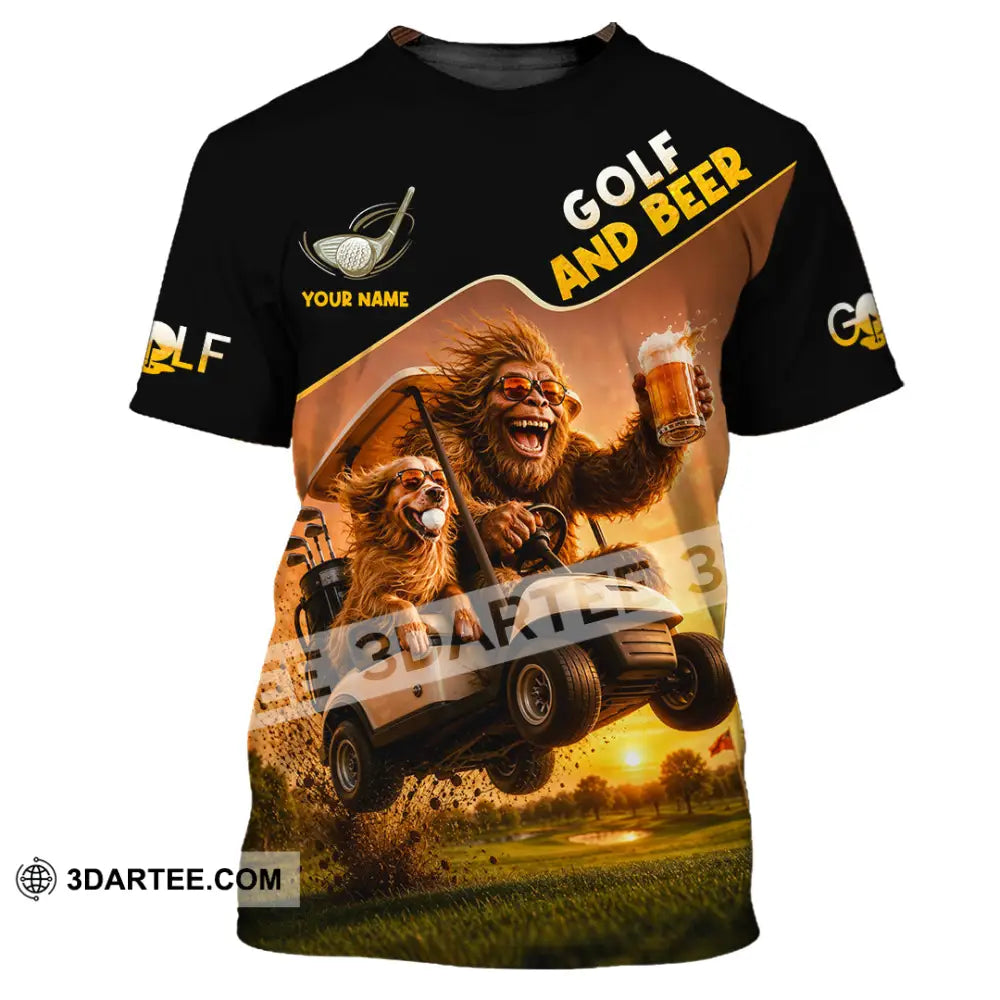 Unisex Shirt - Custom Beer And Golf Shirt - T-Shirt / S - T-shirt