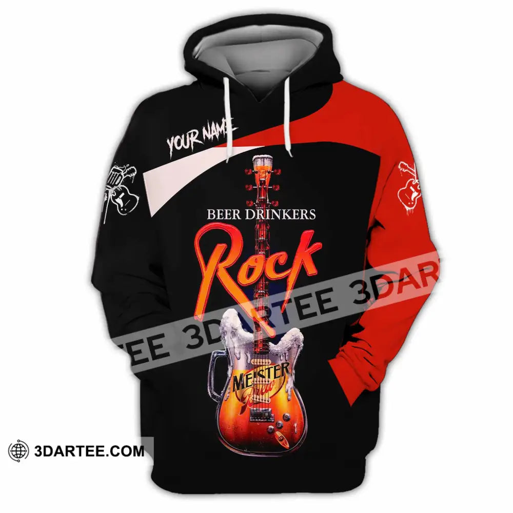 Unisex Shirt - Custom Beer Drinkers And Rock 3D Shirt Hoodie / S T-shirt