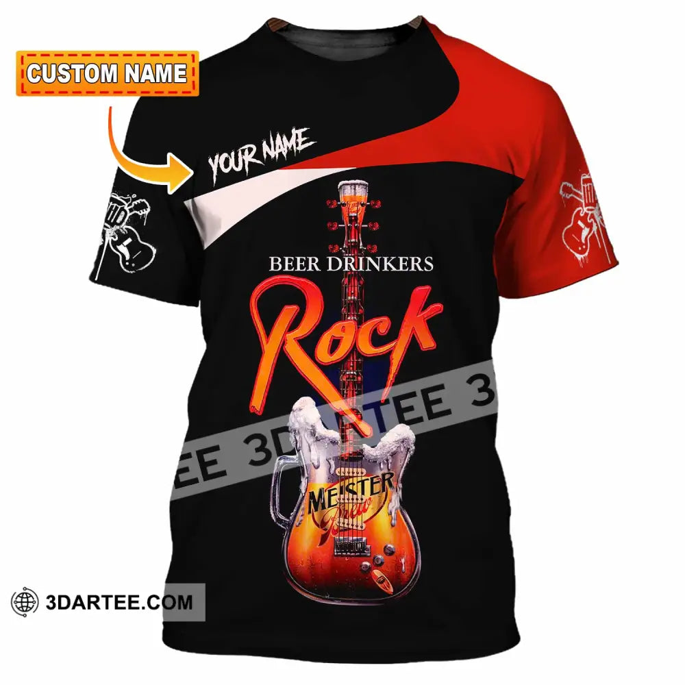 Unisex Shirt - Custom Beer Drinkers And Rock 3D Shirt T-shirt