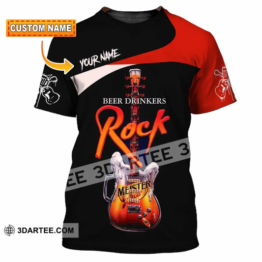 Unisex Shirt - Custom Beer Drinkers And Rock 3D Shirt T-shirt