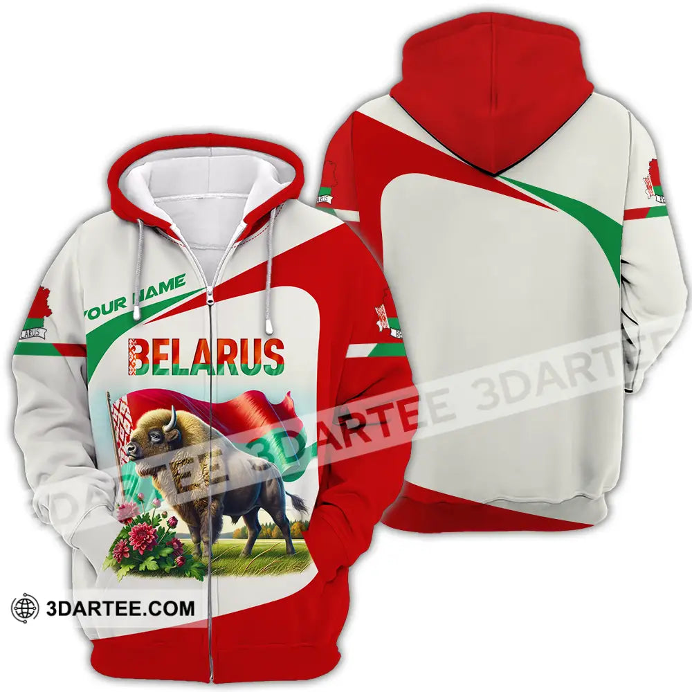 Unisex Shirt - Custom Belarus Shirt Zipper Hoodie / S T-shirt