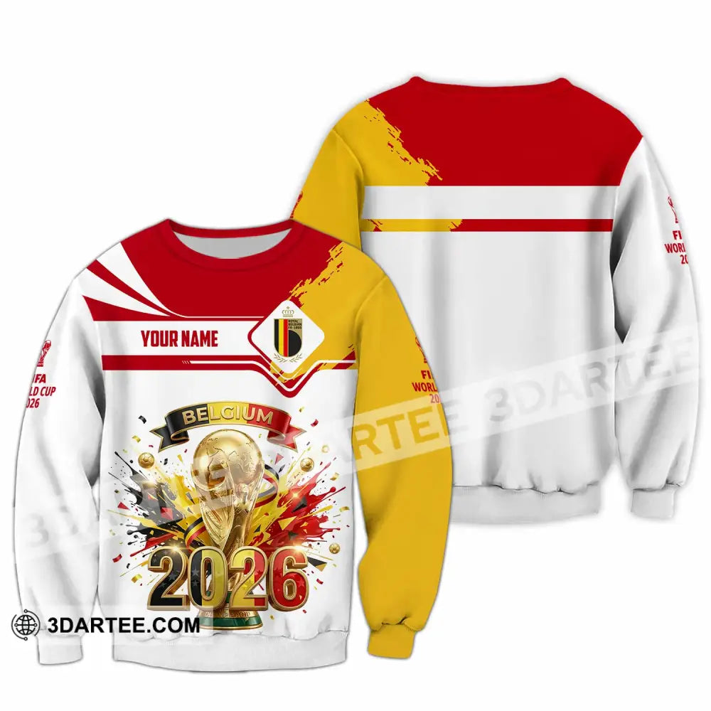 Unisex Shirt - Custom Belgium World Cup 2026 3D Shirt - Long Sleeve / S - T-shirt