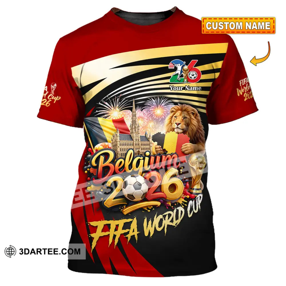 Unisex Shirt - Custom Belgium Fifa World Cup 2026 3D Shirt T-shirt