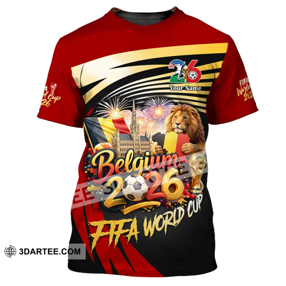 Unisex Shirt - Custom Belgium Fifa World Cup 2026 3D Shirt T-Shirt / S T-shirt