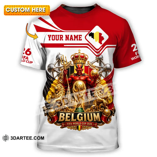 Unisex Shirt - Custom Belgium World Cup 2026 Shirt - T-shirt