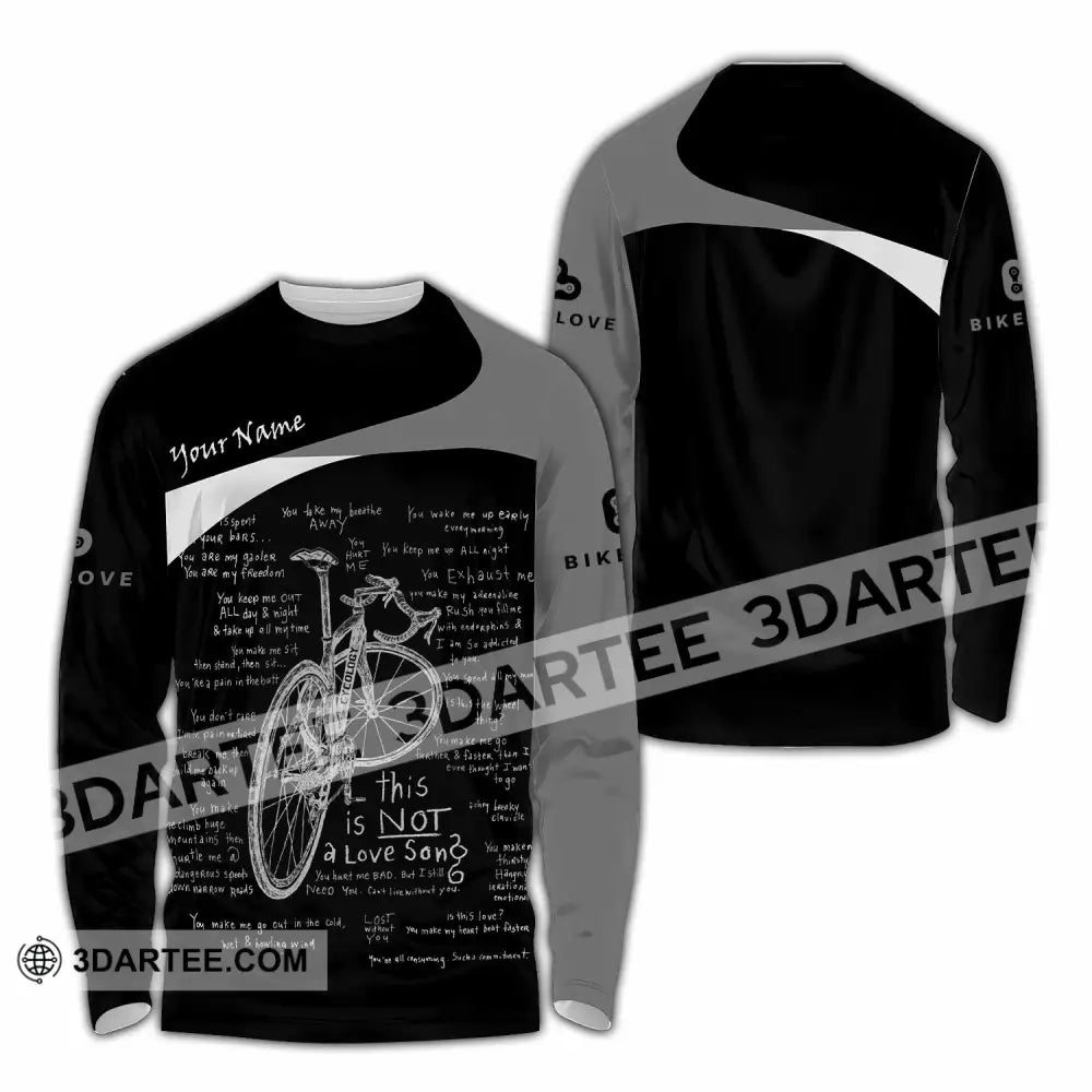 Unisex Shirt - Custom Bike Love 3D Shirt - Long Sleeve Shirt / S - T-shirt