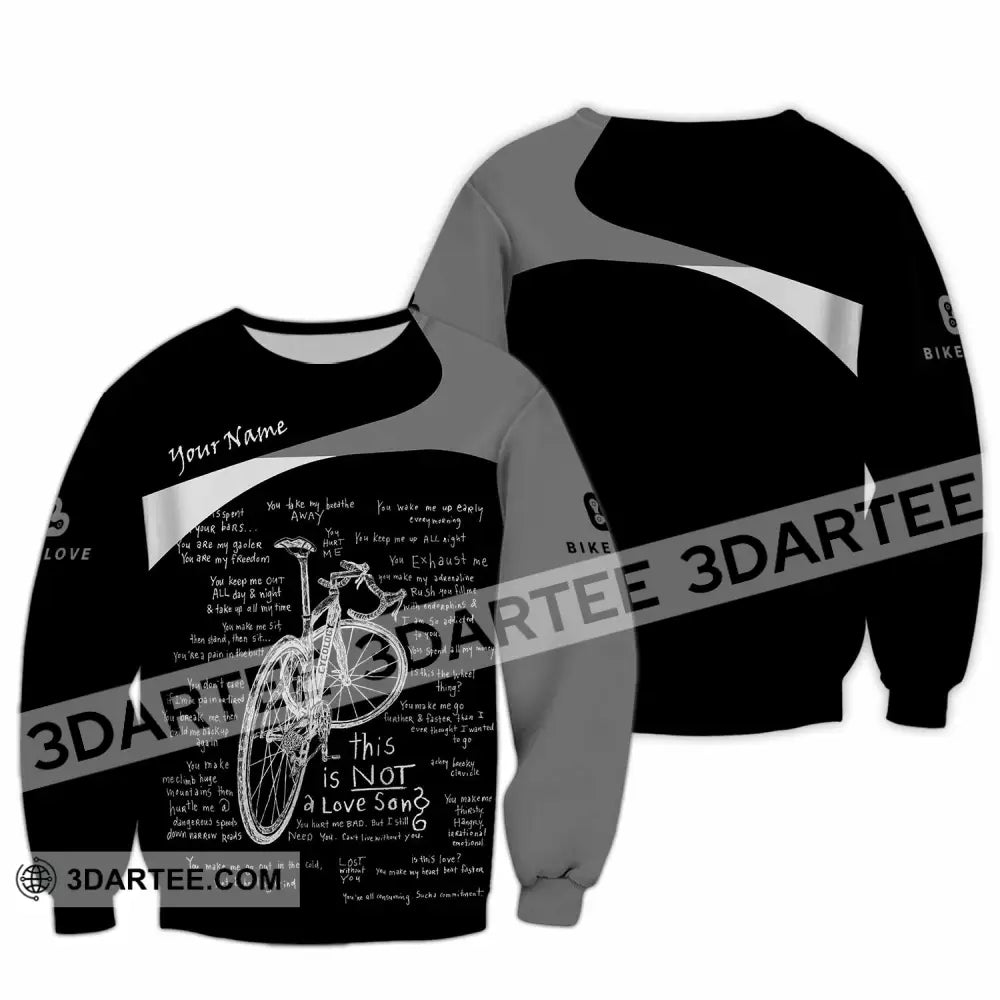 Unisex Shirt - Custom Bike Love 3D Shirt - Long Sleeve / S - T-shirt