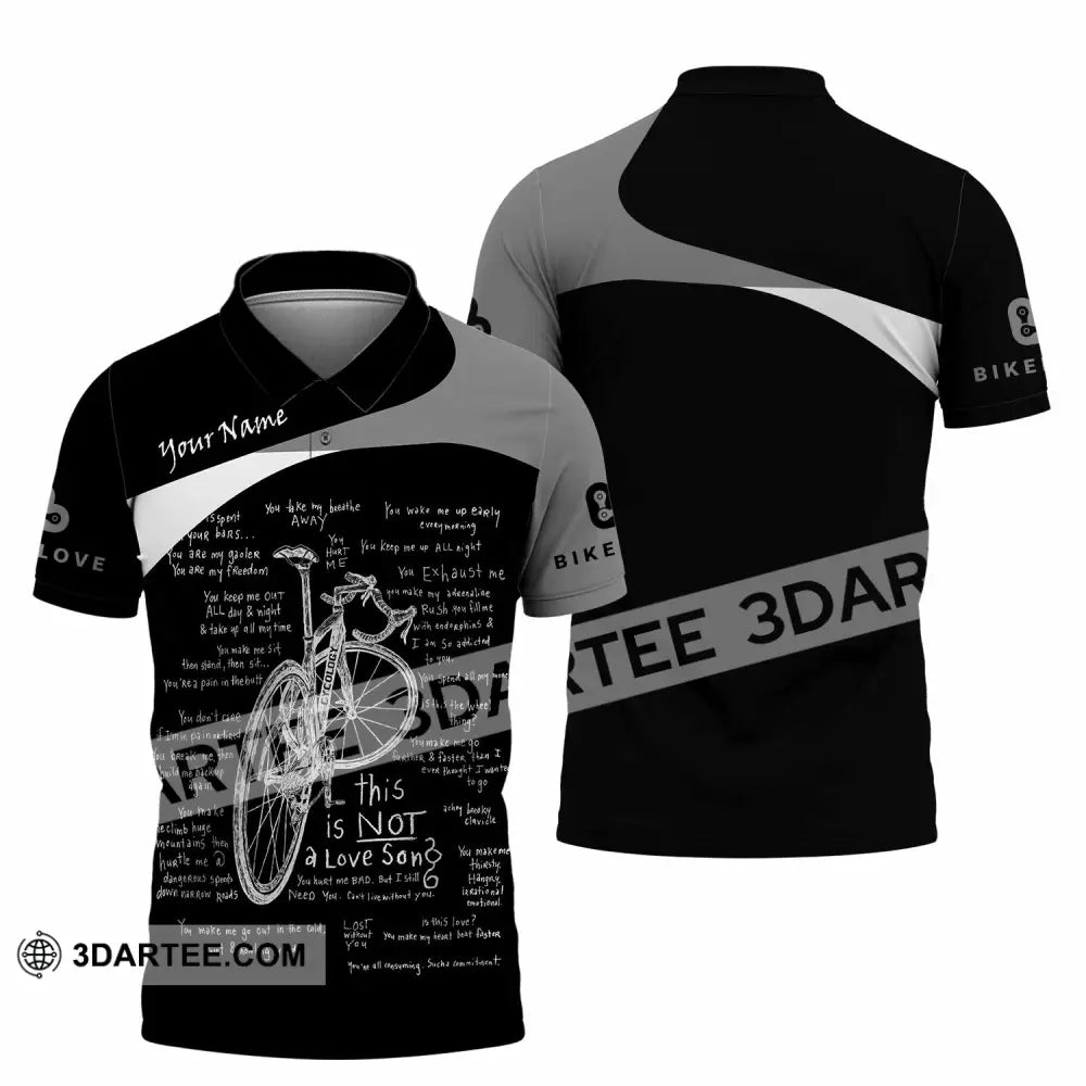 Unisex Shirt - Custom Bike Love 3D Shirt - Polo Shirt / S - T-shirt