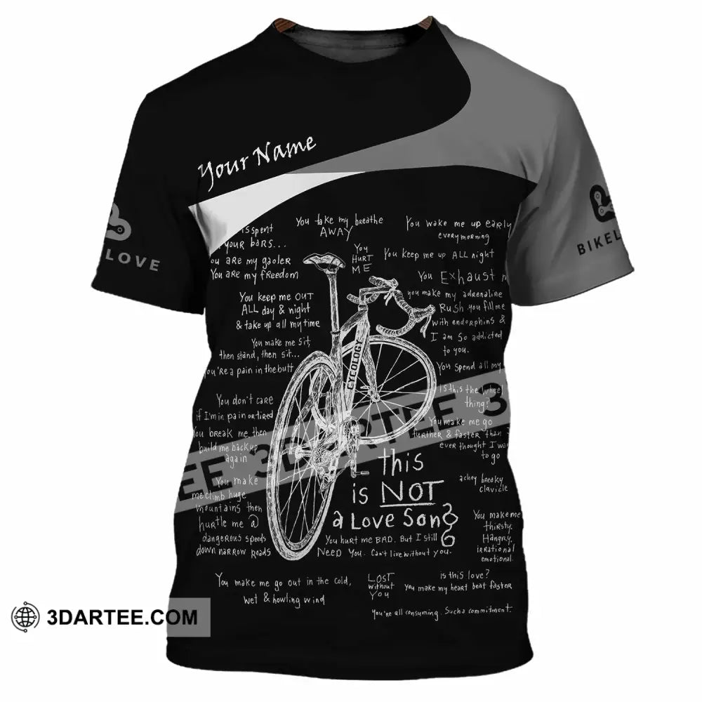 Unisex Shirt - Custom Bike Love 3D Shirt - T-Shirt / S - T-shirt