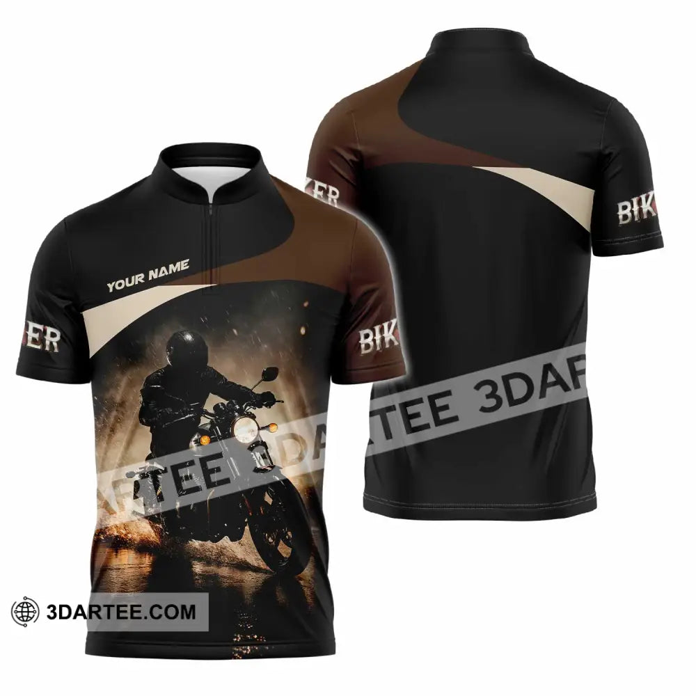 Unisex Shirt - Custom Biker 2026 3D Shirt - Zipper Polo Shirt / S - T-shirt