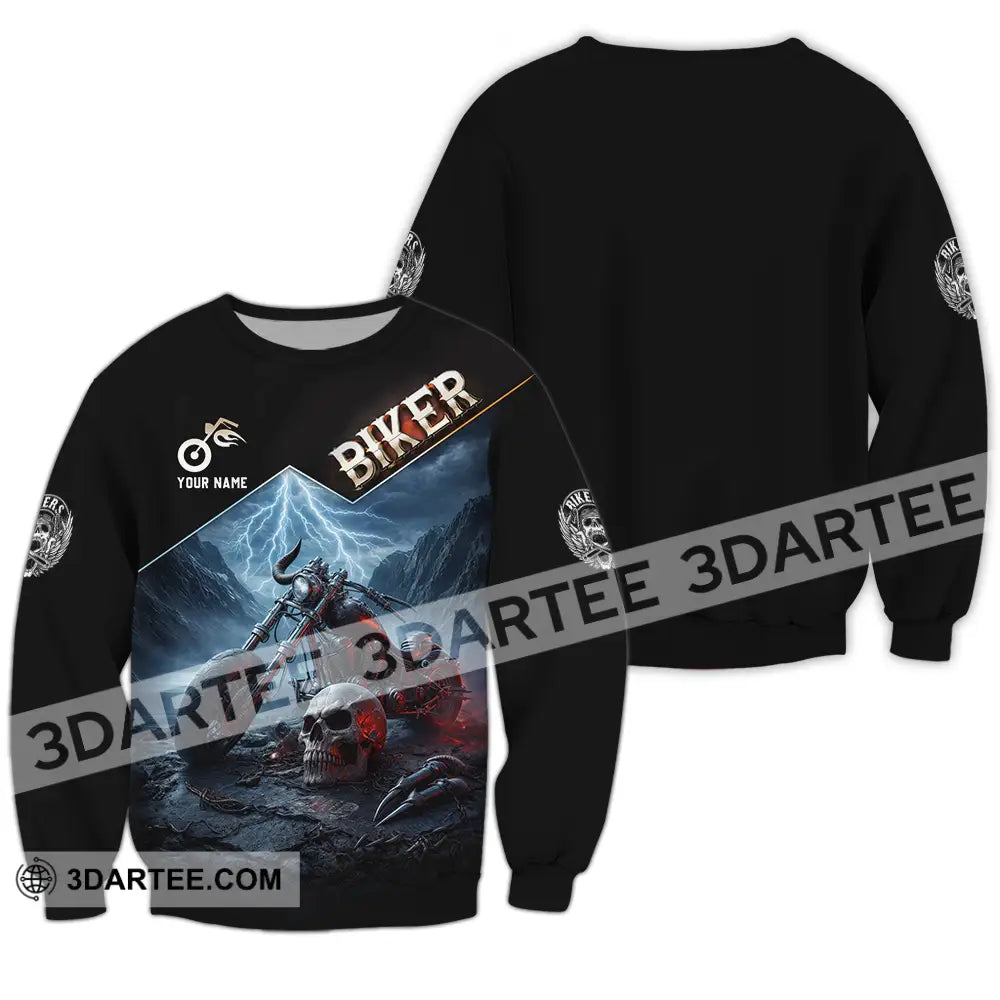 Unisex Shirt - Custom Biker 3D Shirt Long Sleeve / S T-shirt