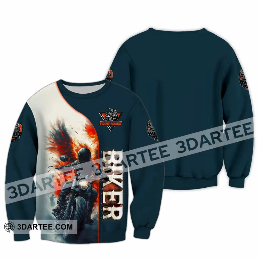 Unisex Shirt - Custom Biker 3D Shirt Long Sleeve / S T-shirt