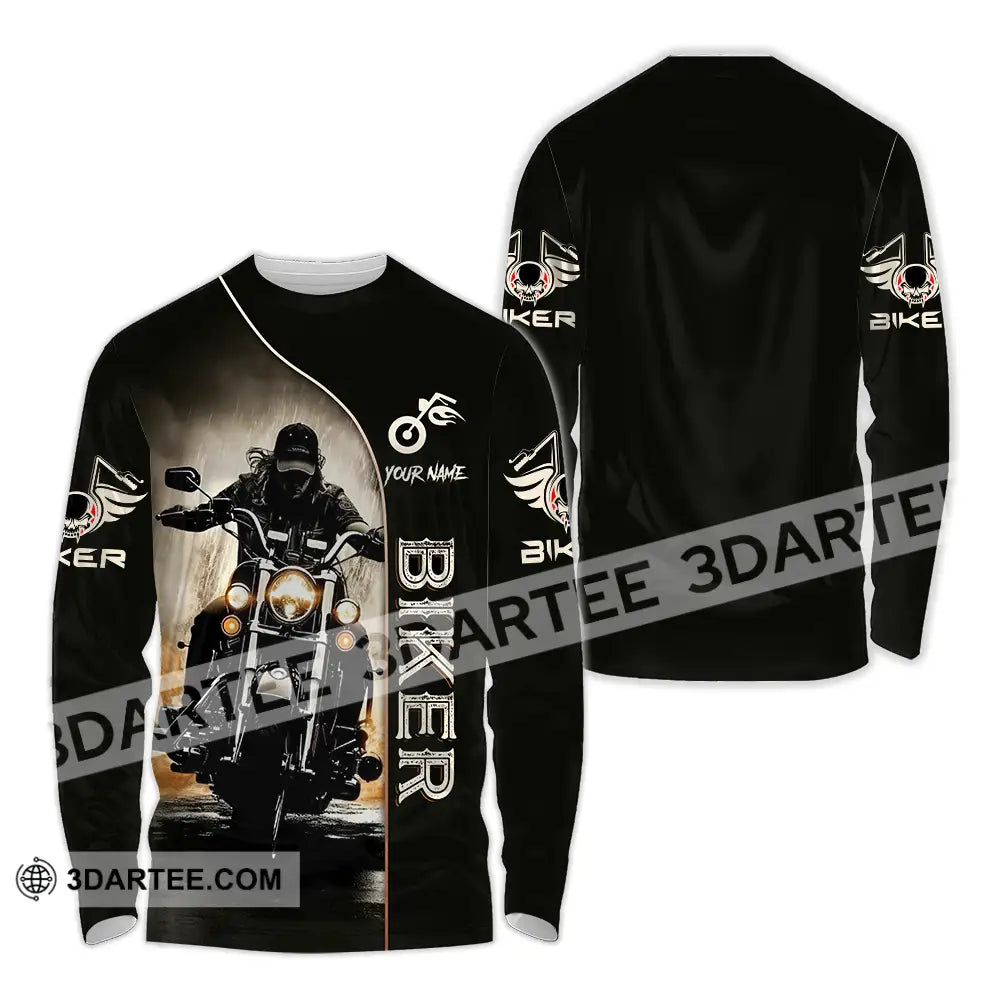 Unisex Shirt - Custom Biker 3D Shirt - Long Sleeve Shirt / S - T-shirt