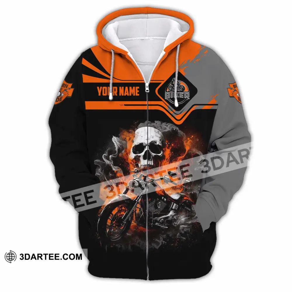 Unisex Shirt - Custom Biker 3D Shirt Zipper Hoodie / S T-shirt