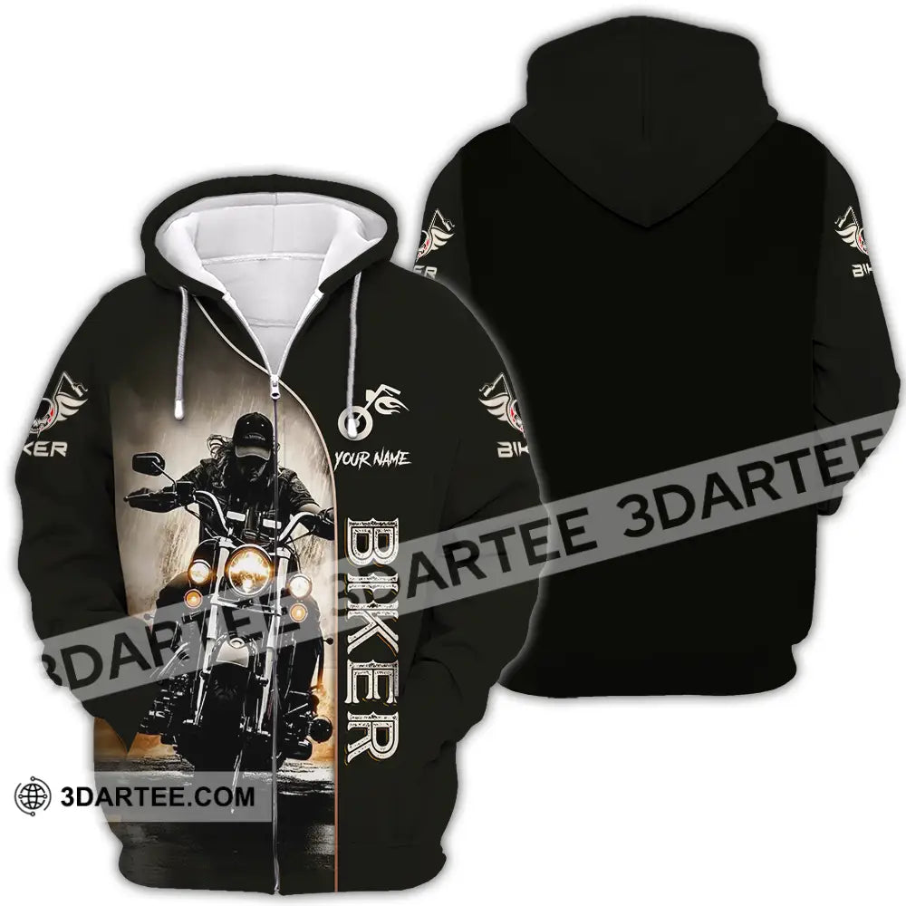 Unisex Shirt - Custom Biker 3D Shirt - Zipper Hoodie / S - T-shirt