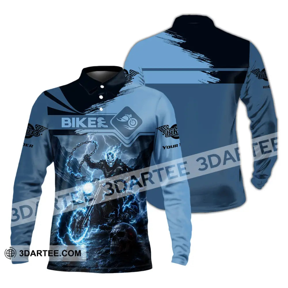 Unisex Shirt - Custom Biker Shirt - Long Sleeve Polo / S - T-shirt