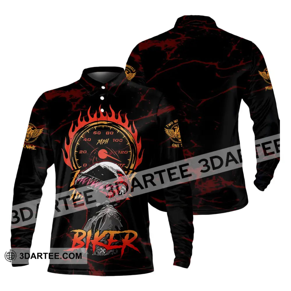 Unisex Shirt - Custom Biker Shirt - Long Sleeve Polo / S - T-shirt