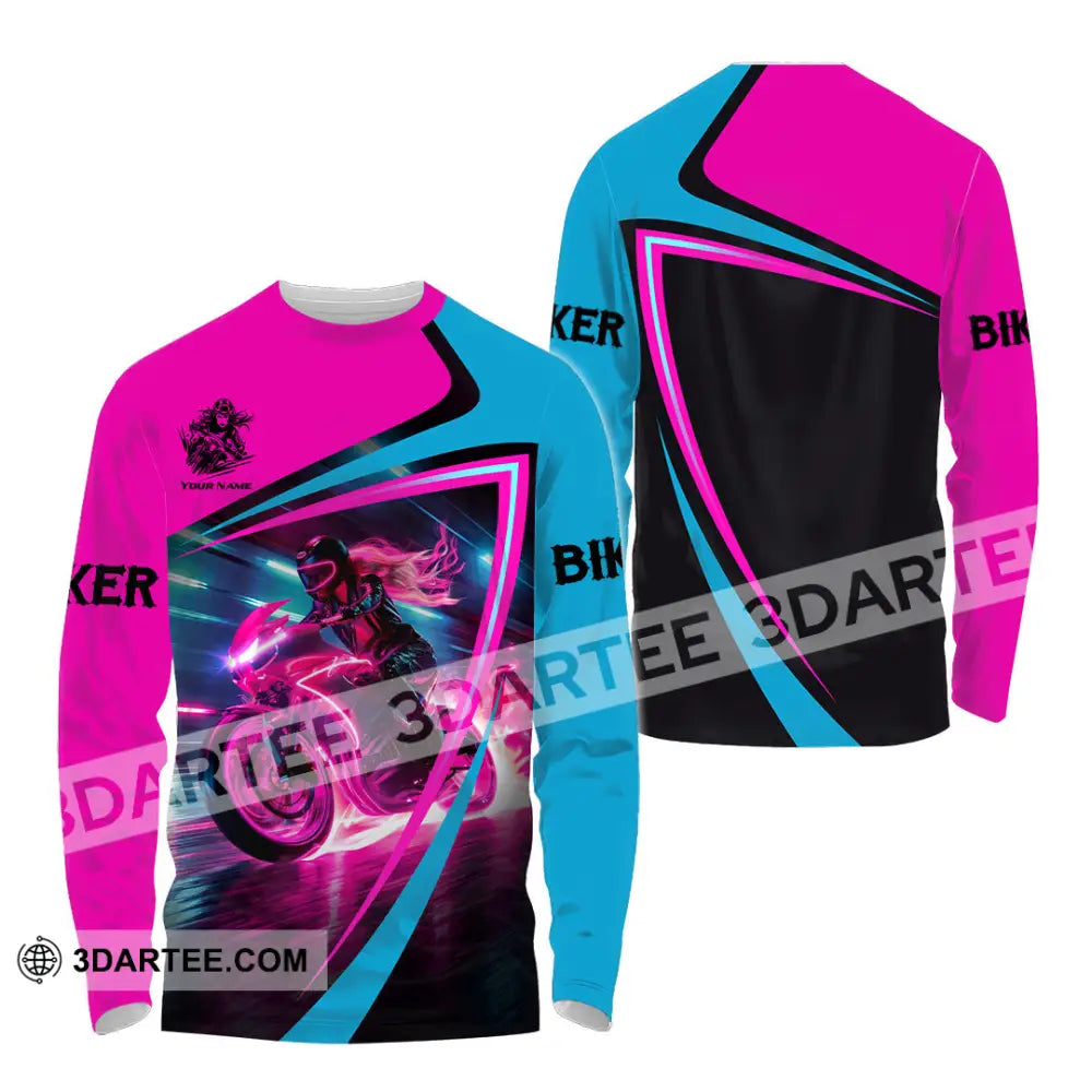 Unisex Shirt - Custom Biker Shirt - Long Sleeve Shirt / S - T-shirt