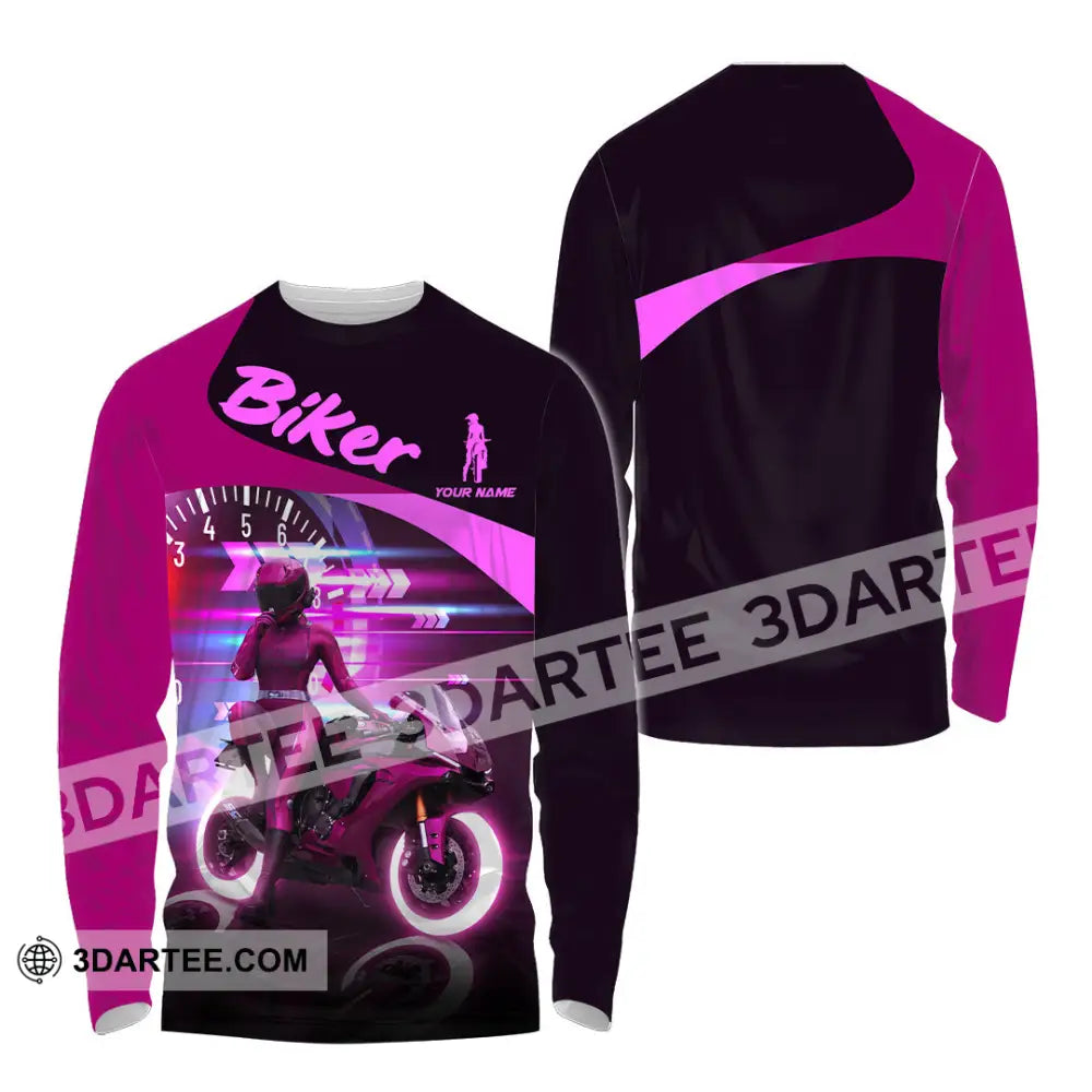 Unisex Shirt - Custom Biker Shirt - Long Sleeve Shirt / S - T-shirt