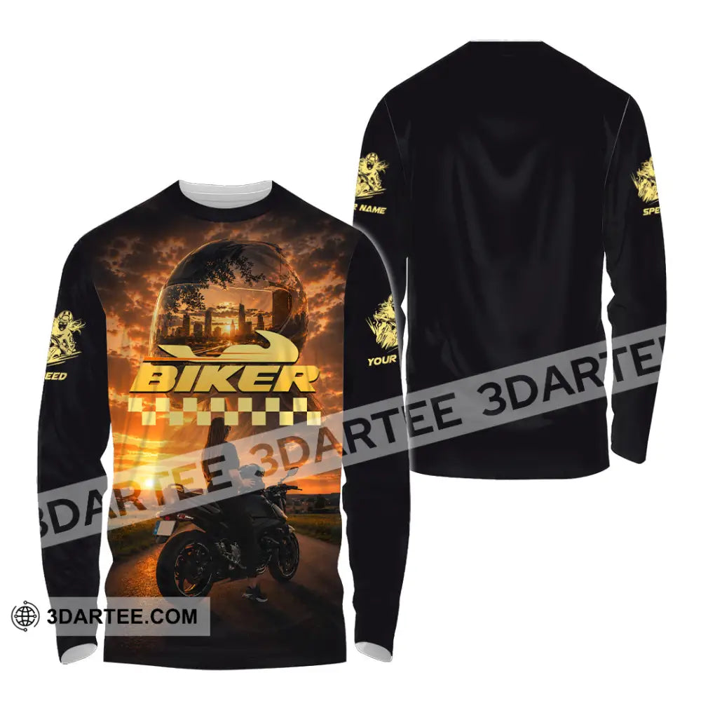 Unisex Shirt - Custom Biker Shirt - Long Sleeve Shirt / S - T-shirt