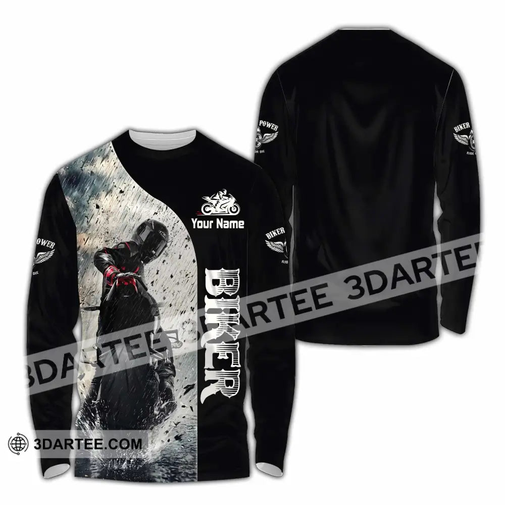 Unisex Shirt - Custom Biker Shirt - Long Sleeve Shirt / S - T-shirt