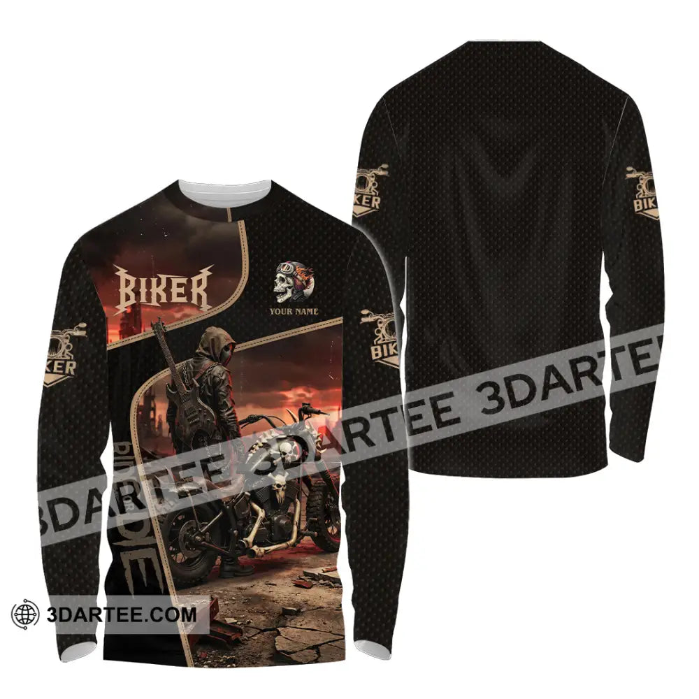 Unisex Shirt - Custom Biker Shirt - Long Sleeve Shirt / S - T-shirt