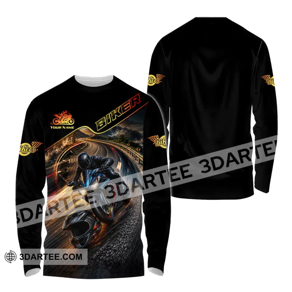Unisex Shirt - Custom Biker Shirt - Long Sleeve Shirt / S - T-shirt