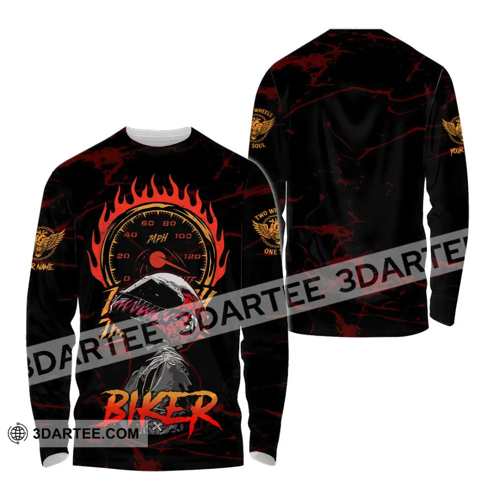 Unisex Shirt - Custom Biker Shirt - Long Sleeve Shirt / S - T-shirt